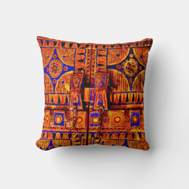 Arabian Door Throw Pillow (Front)