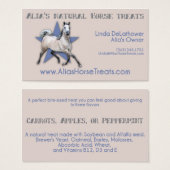 Arabian Horse - Alia's Natural Horse Treats (Front & Back)