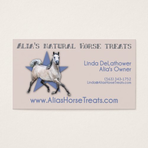 Arabian Horse - Alia's Natural Horse Treats Business Card Templates
