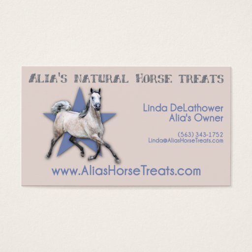 Customizable Arabian Horse - Alia's Natural Horse Treats Business Card Templates