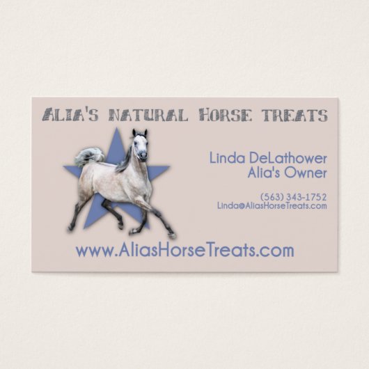 Arabian Horse - Alia's Natural Horse Treats (Front)