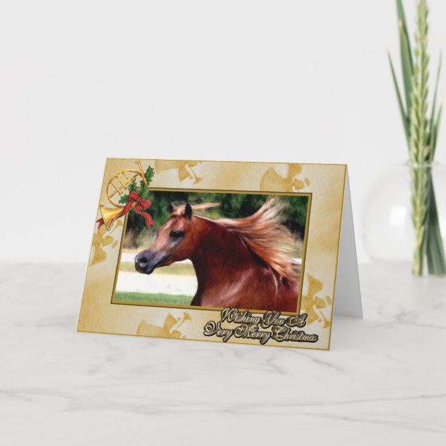 Arabian Horse Blank Christmas Card (Front)