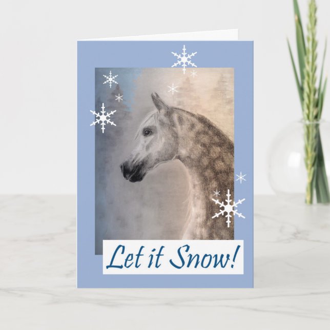 Arabian Horse Christmas or Holiday Card (Front)