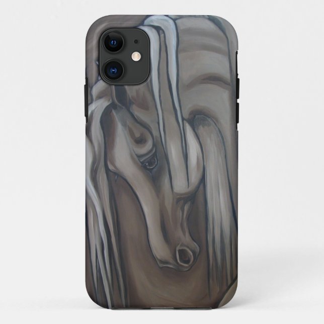 Arabian Horse Gray Case-Mate iPhone Case (Back)