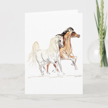Arabian Horse Greeting Card by TwoFriendsGallery at Zazzle