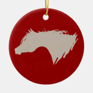 Arabian Horse Head Ceramic Ornament