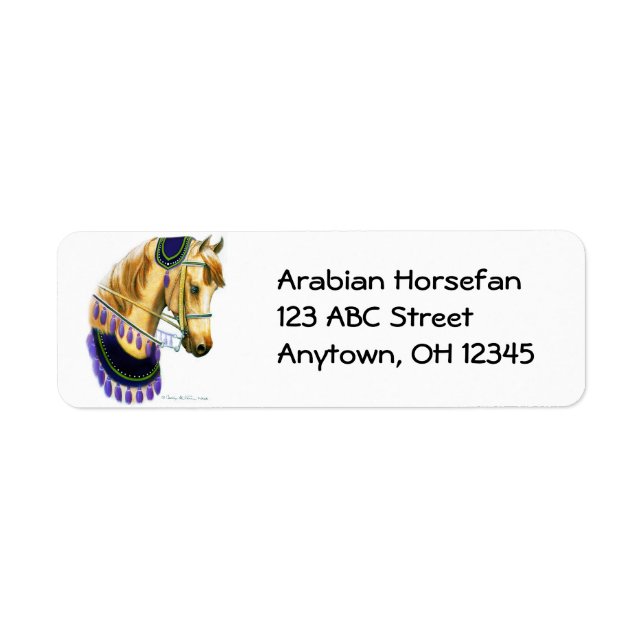 Arabian Horse in Costume Label (Front)