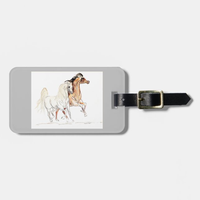 Arabian Horse Luggage Tag (Front Horizontal)