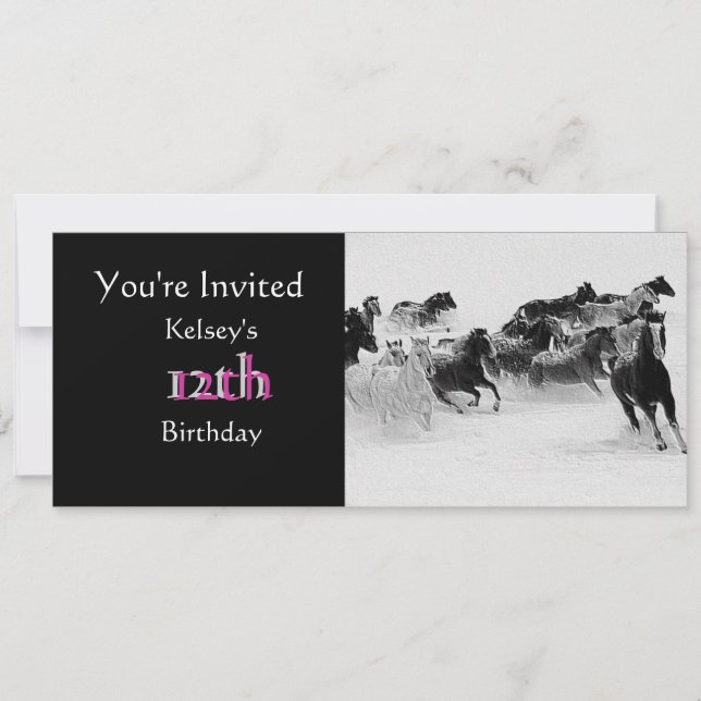 Arabian Horse Party Invitation (Front)