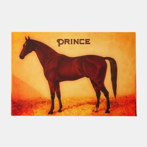 Arabian horse _ personalized  doormat