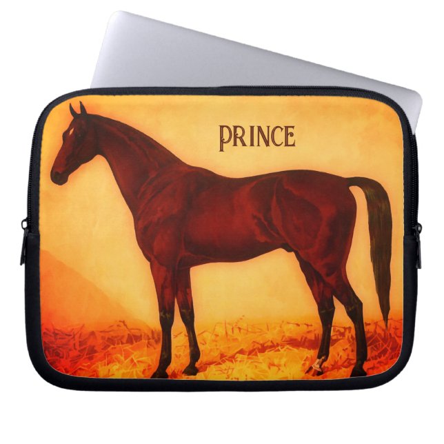Arabian horse - personalized laptop sleeve (Front)
