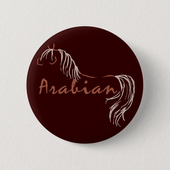 Arabian Horse Pinback Button (Front)