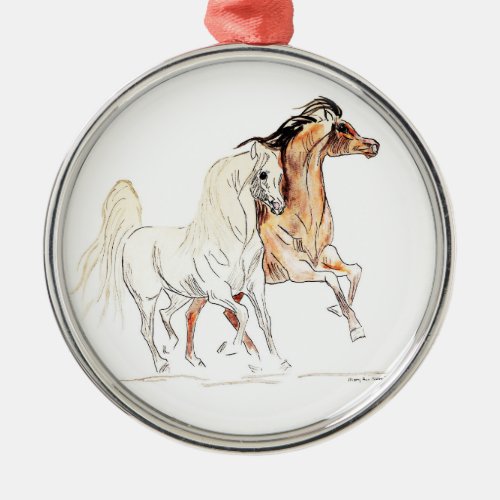 Arabian Horse Premium Round Ornament