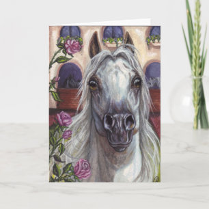 ARABIAN HORSE Roses Note Card