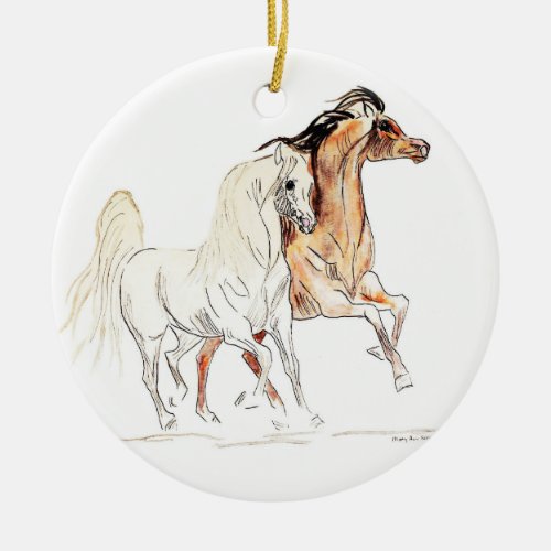 Arabian Horse Round Ornament
