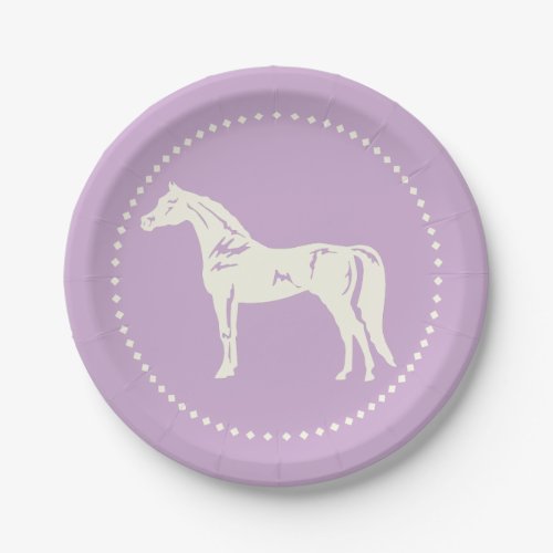 Arabian Horse Silhouette Paper Plates