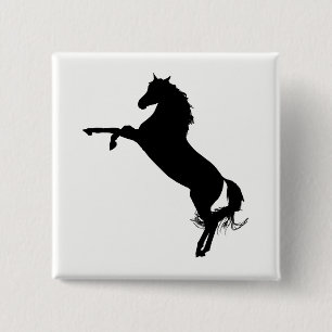 Arabian Horse Silhouette Pinback Button