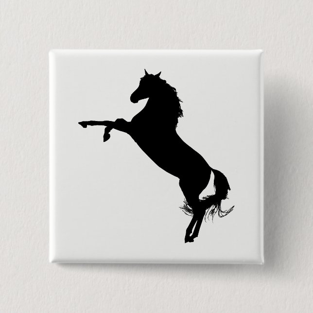 Arabian Horse Silhouette Pinback Button (Front)