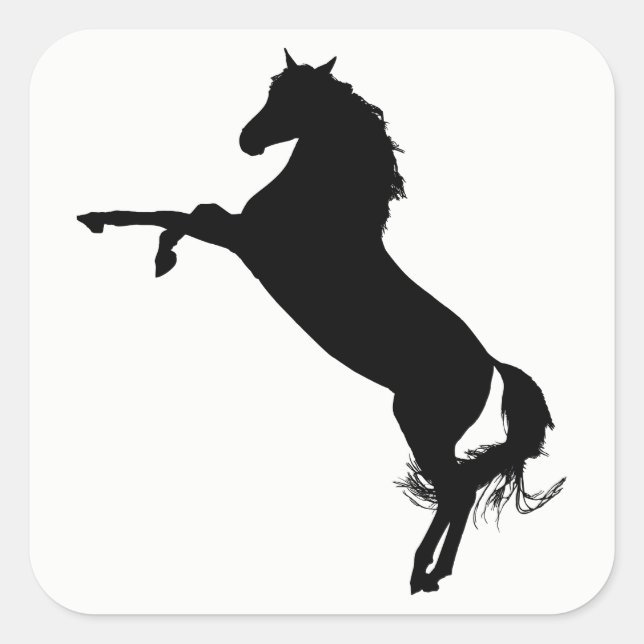 Arabian Horse Silhouette Square Sticker (Front)