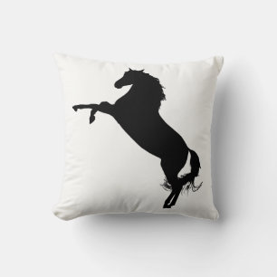 Arabian Horse Silhouette Throw Pillow