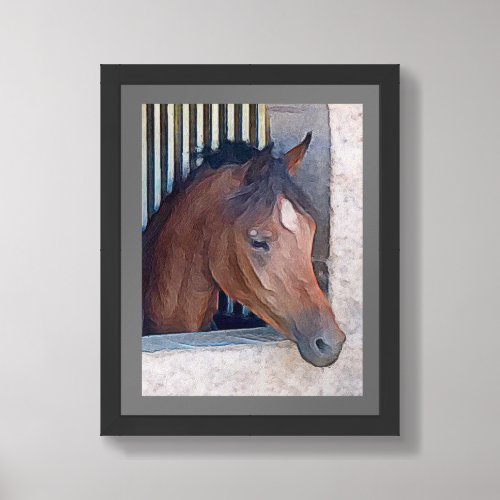 Arabian Horse Stall Hello Poster