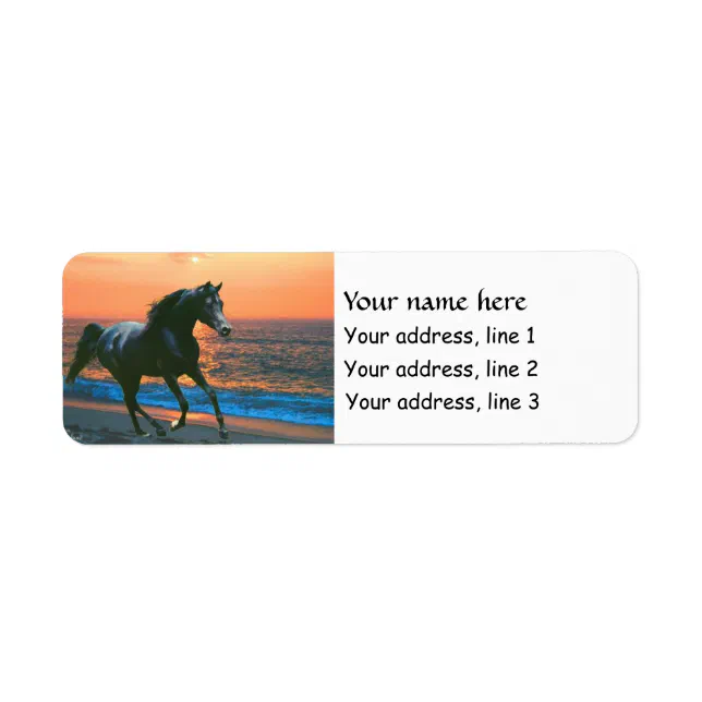 Arabian Horse Stallion Address labels Zazzle