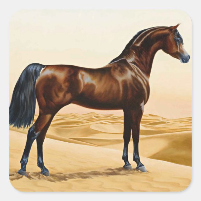 Arabian Horse - William Barraud Square Sticker (Front)