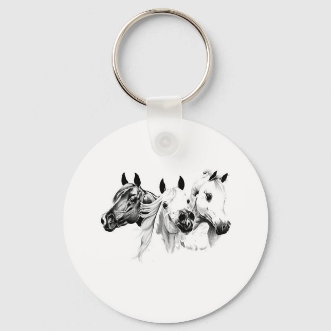 Arabian Horses Keychain (Front)