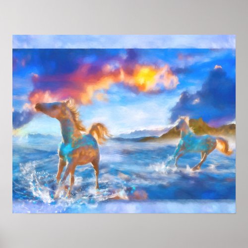 Arabian Horses of STELLAR ISLAND Poster