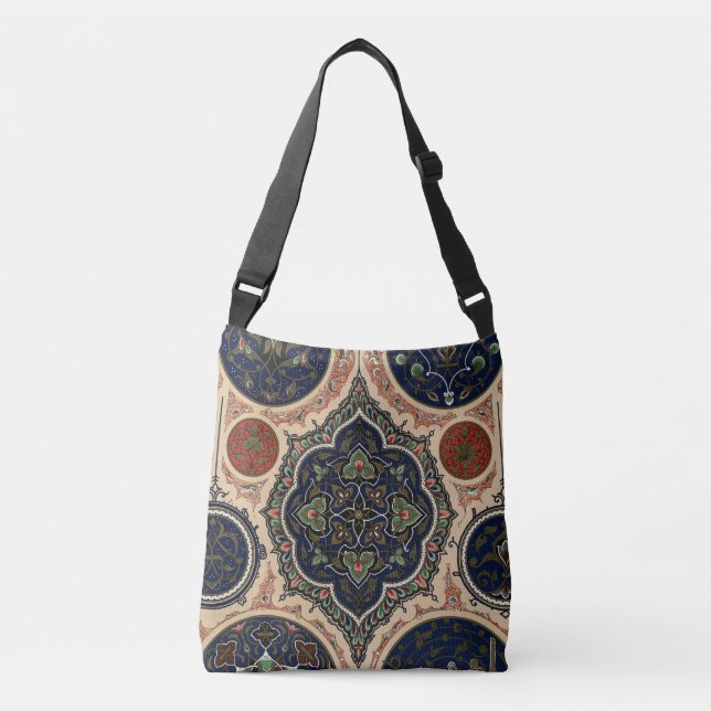 Arabian Intricate Retro Pattern Crossbody Bag (Front)