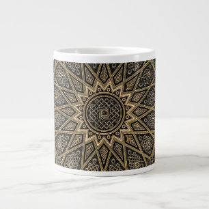 Arabian Intricate Retro Pattern Giant Coffee Mug