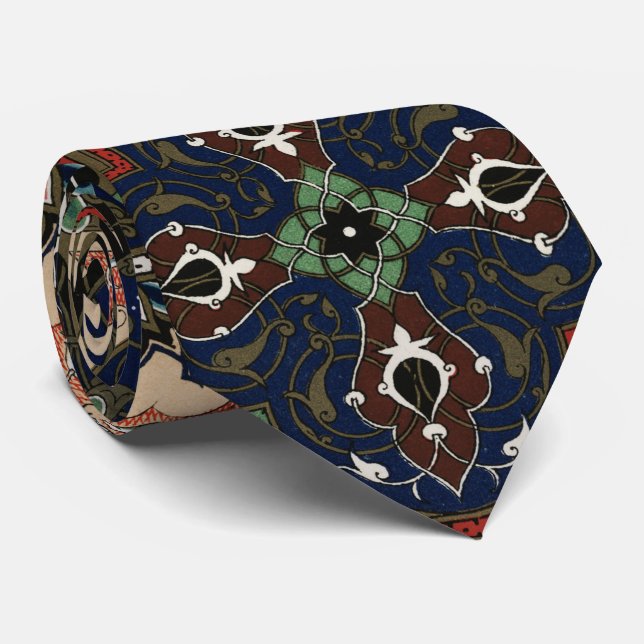 Arabian Intricate Retro Pattern Neck Tie (Rolled)
