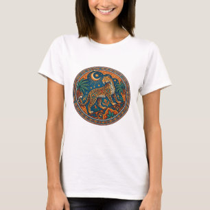 Arabian Leopard Mandala Exotic Desert Art T-Shirt