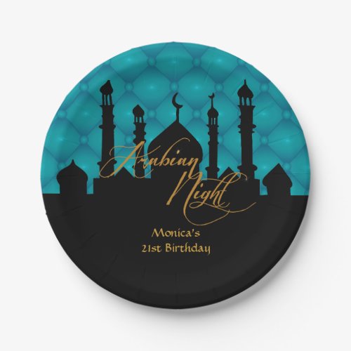 Arabian Night 21st birthday 7 Inch Paper Plate