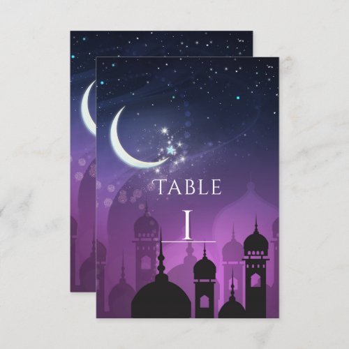 Arabian Night Moroccan Middle Eastern Table Number