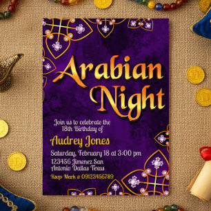 Arabian Night - Violet Invitation
