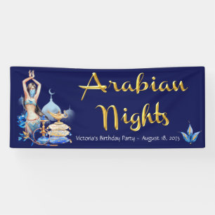 Arabian Nights Birthday Party Banner
