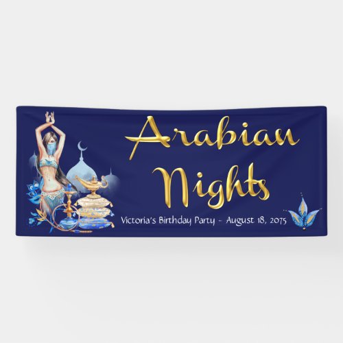 Arabian Nights Birthday Party Banner