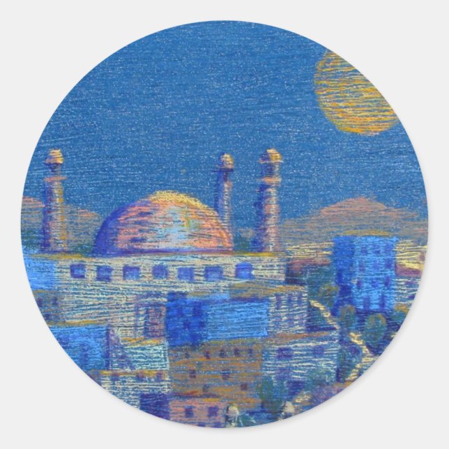 Arabian Nights Classic Round Sticker (Front)