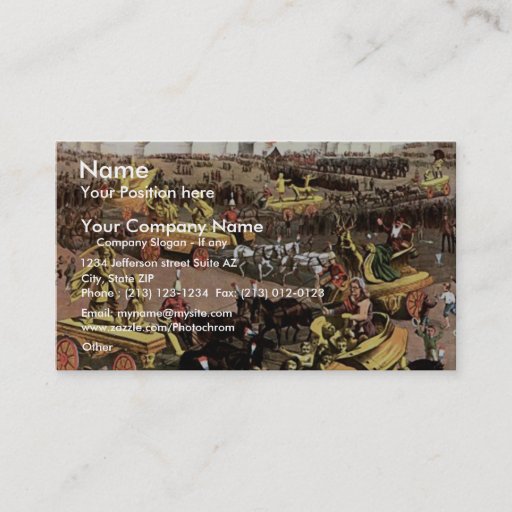 Customizable Arabian Nights' Entertainment And Spectacular Business Card Template