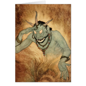 Arabian Nights Genie by Edmund Dulac Cards