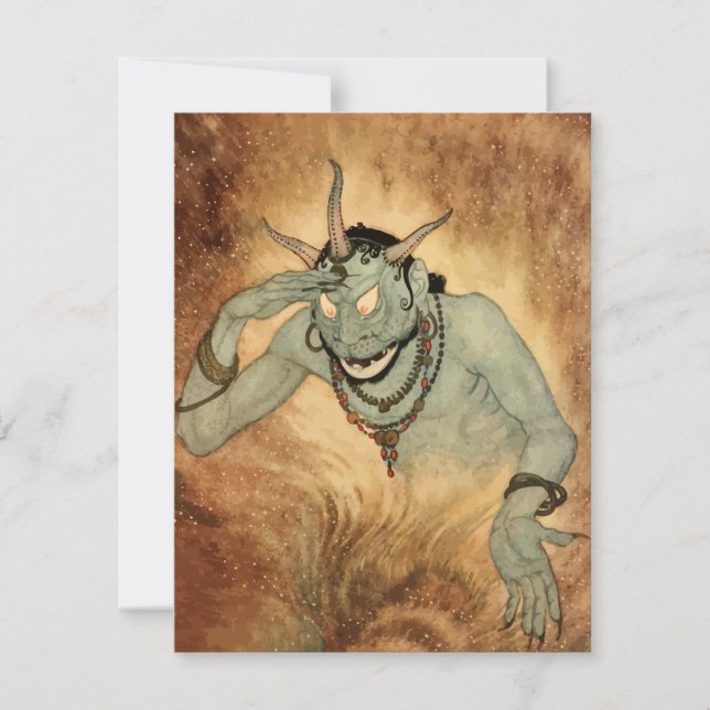 Arabian Nights Genie by Edmund Dulac Invitation (Front)