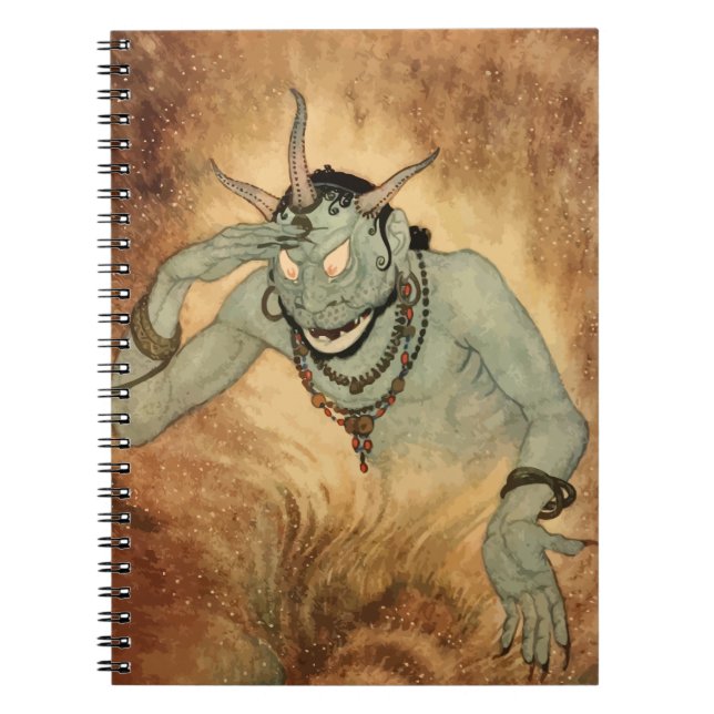 Arabian Nights Genie by Edmund Dulac Notebook (Front)