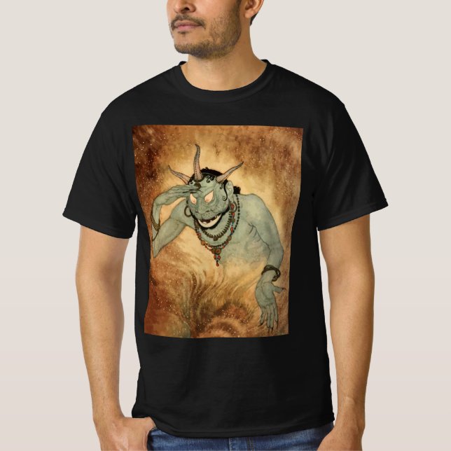 Arabian Nights Genie by Edmund Dulac T-Shirt (Front)