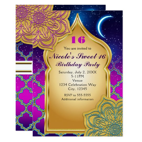 Arabian Nights Birthday Invitations 7