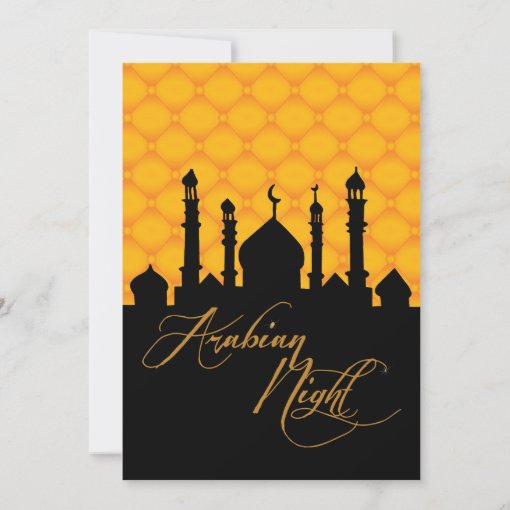 Arabian Nights, Gold Birthday Invitations Zazzle