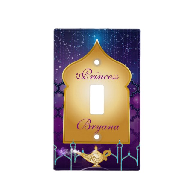 Arabian Nights Gold Magic Lamp  Light Switch Cover (Front)