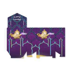 Arabian Nights Gold Magic Lamp Party  Favor Boxes