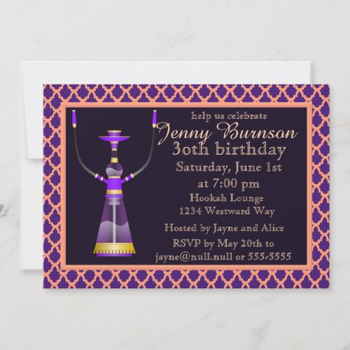 Arabian Nights Hookah Party Invitation