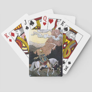 Arabian Nights Knight Prince on White Horse Poker Cards
